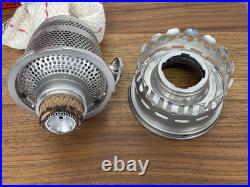MATTE Nickel ALADDIN MaxBrite Improved Model 500 Kerosene Mantle Lamp Burner NIB
