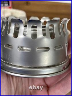 MATTE Nickel ALADDIN MaxBrite Improved Model 500 Kerosene Mantle Lamp Burner NIB