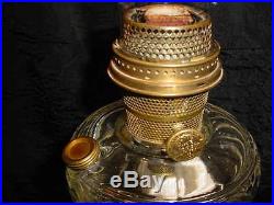 MINT! Aladdin Washington Drape Original Chimney Clear Glass Kerosene Oil Lamp