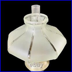Mantle Lamp 1915-16 Aladdin No 5 Kerosene Lamp & 8 Panel Satin Glass #204 Shade