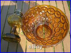 Mantle Lamp Co. Model B ALADDIN Amber Cathedral Oil Kerosene Lamp withChimney