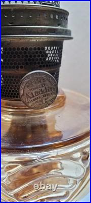 Mantle Lamp Co Nu-Type Model B Aladdin Amber Kerosene Lamp