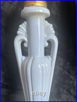 Marked Aladdin Alacite Lamps, Baby Blue And White 12 inches tall