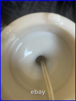 Marked Aladdin Alacite Lamps, Baby Blue And White 12 inches tall