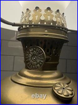Model 2 1910 Antique Aladdin Brass Complete Lamp Electrified -Early Chicago GWTW