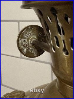 Model 2 1910 Antique Aladdin Brass Complete Lamp Electrified -Early Chicago GWTW