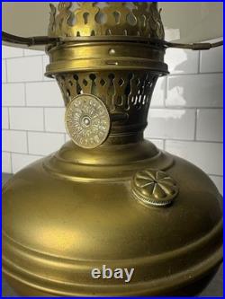 Model 2 1910 Antique Aladdin Brass Complete Lamp Electrified -Early Chicago GWTW
