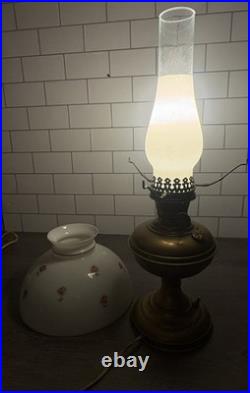Model 2 1910 Antique Aladdin Brass Complete Lamp Electrified -Early Chicago GWTW