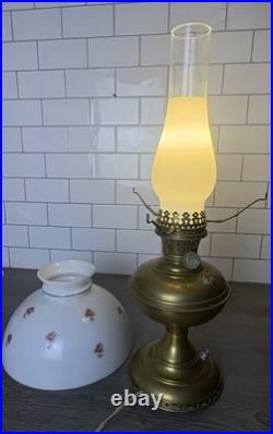 Model 2 1910 Antique Aladdin Brass Complete Lamp Electrified -Early Chicago GWTW