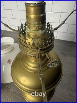 Model 2 1910 Antique Aladdin Brass Complete Lamp Electrified -Early Chicago GWTW