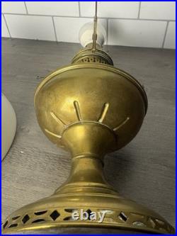 Model 2 1910 Antique Aladdin Brass Complete Lamp Electrified -Early Chicago GWTW