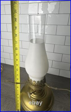 Model 2 1910 Antique Aladdin Brass Complete Lamp Electrified -Early Chicago GWTW