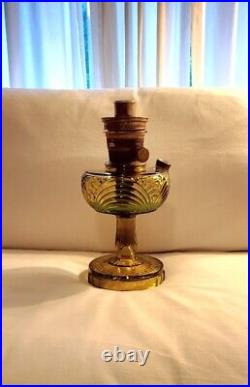 Model B 1933 TO 1955 Aladdin Oil/Kerosene Amber Glass Lamp Washington Drape