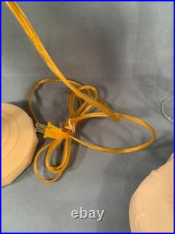 Model B-75 Aladdin Alacite Glass Lincoln Drape Oil Lamp Electric w Alacite Shade