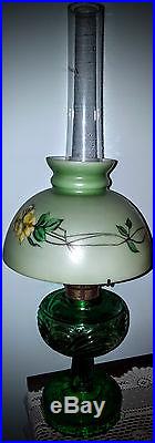 Model B Vintage Green ALADDIN Washington Drape OIL LAMP NON-CONVERTED Globe Lamp