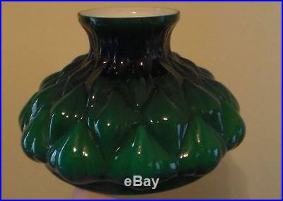 NEW 10 Cased Green Glass Embossed Artichoke Oil Kerosene Lamp Shade for Aladdin