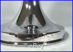 NEW ALADDIN CHROME KEROSENE OIL MANTLE LAMP With DOGWOOD OPAL WHITE GLASS SHADE