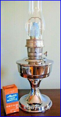 NEW ALADDIN CLASSIC CHROME INCANDESCENT KEROSENE LAMP FG23300 S2301 24 Tall