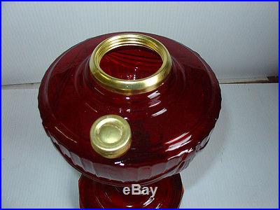 NEW Reproduction Aladdin Lamp Nu Type Model B Tall Lincoln Drape Font Ruby Red