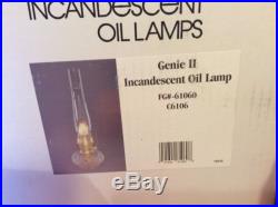 NIB 1999 Aladdin Genie II Incandescent Oil Lamp c6106 Retired/CollectorsLEHMANS