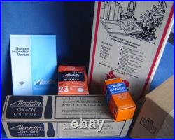 NIB Aladdin Oil Lamp Genie II withKerosene Burner, Gallery, Chimney, Mantle