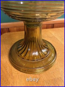 NICE Antique 1937 Aladdin B82 Dark Amber Beehive Lamp Electrified #501-11 Shade