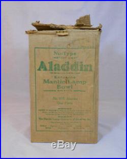 NOS ALADDIN NU-TYPE KEROSENE MANTLE LAMP BOWL No. 075 ALACITE withBOX