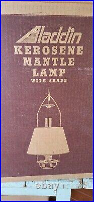 NOS Aladdin Mantle Kerosene Lamp BPE 2312/62 Hand Painted Shade NEW OLD STOCK