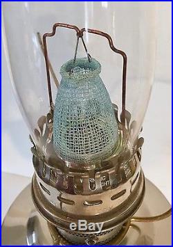 NOS Aladdin Stainless Steel Kerosene Oil Mantle Lamp Heritage #S2301 Never Used