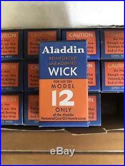 NOS Carton Of 12 Aladdin Model 12 Oil Kerosene Lamp Wicks In Originol Carton