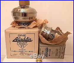 NOS NIB Rare Aladdin Mantle Oil Kerosene Lamp UK Model 11 Font And Burner