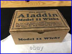 NOS One Dozen Aladdin MODEL 11 WICKS Store Display Box Complete 7, 8, 9, 10