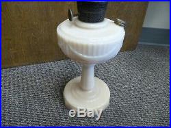 Near Perfect 1940 Alacite Aladdin Scallop Foot Oil Lamp With Chimney