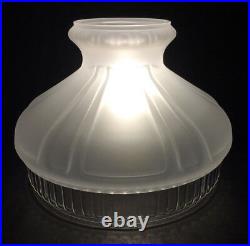 New 10 Satin Crystal Etched Glass Oil Lamp Shade #601 Style fits Aladdin #SH570