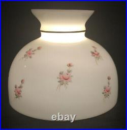 New 10 Student Lamp Shade with Hand Painted Pink Chintz Roses And Gold Band SH054