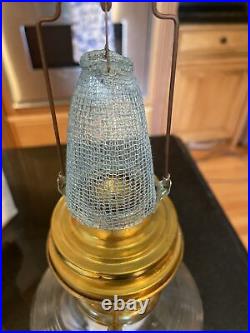 New ALADDIN Clear GLASS OIL LAMP Loxon Mantle CHIMNEY Missing Model 23 BURNER