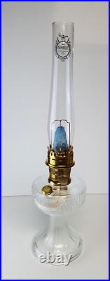 New Aladdin Lamp Clear Short Lincoln Drape #C6192 with brass burner NOS