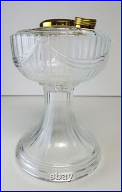 New Aladdin Lamp Clear Short Lincoln Drape #C6192 with brass burner NOS
