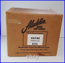 New Aladdin Lamp Clear Short Lincoln Drape #C6192 with brass burner NOS