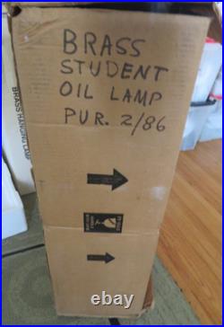 New Old Stock! Aladdin No. 23 Brass Study Oil Lamp