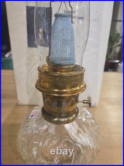 New Vintage Aladdin Genie II Clear Glass Incandescent Oil Lamp G6106 Unfired Box