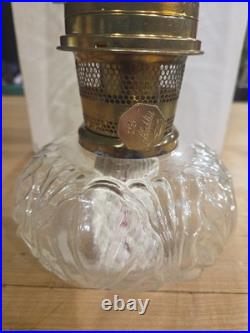 New Vintage Aladdin Genie II Clear Glass Incandescent Oil Lamp G6106 Unfired Box