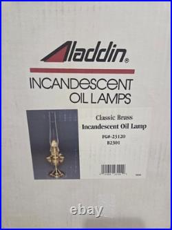 New in Box Vintage Aladdin Classic Brass Incandescent Oil Lamp B2301 FG-23120