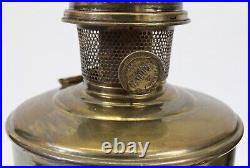 Newly Wired Electrified Pair of Aladdin Model 12 Brass Mantle Kerosene Oil Lamp