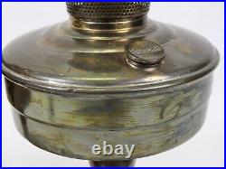 Newly Wired Electrified Pair of Aladdin Model 12 Brass Mantle Kerosene Oil Lamp