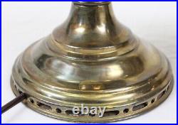 Newly Wired Electrified Pair of Aladdin Model 12 Brass Mantle Kerosene Oil Lamp