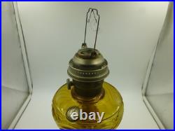 Nice Aladdin Amber Glass Washington Drape Oil Lamp / Model C Burner