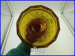 Nice Aladdin Amber Glass Washington Drape Oil Lamp / Model C Burner