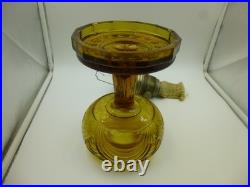 Nice Aladdin Amber Glass Washington Drape Oil Lamp / Model C Burner