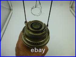 Nice Aladdin Amber Glass Washington Drape Oil Lamp / Model C Burner
